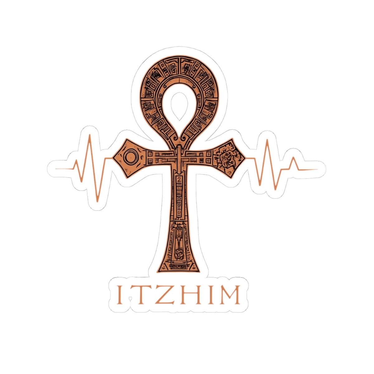Ankh Symbol Kiss-Cut Stickers - Bohemian Art Décor, Laptop Stickers, Gift for Spiritual Lovers, Unique Home Accessories, Casual Decor